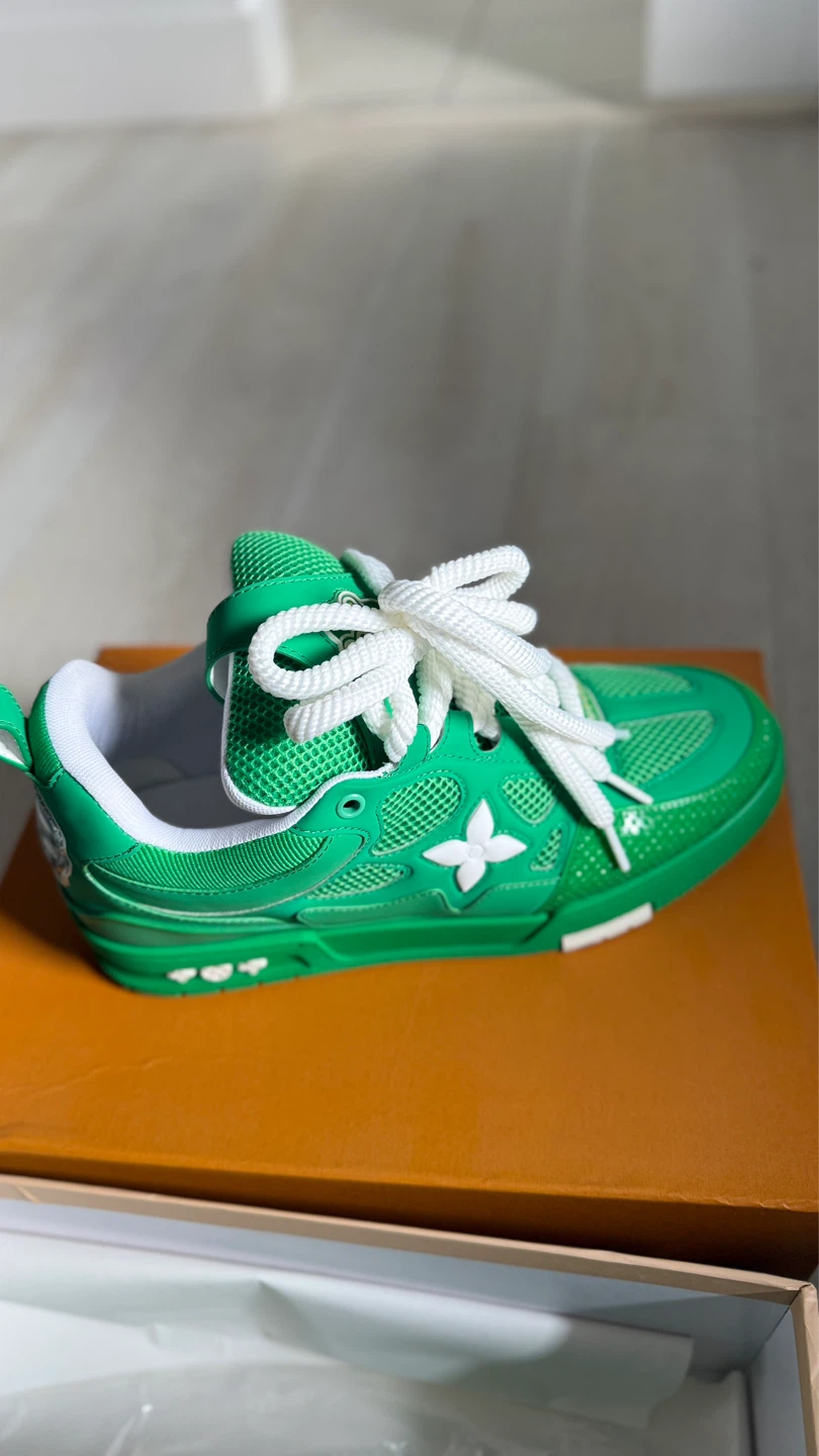 Louis Vuitton Green LV Trainer Sneakers - photo 3