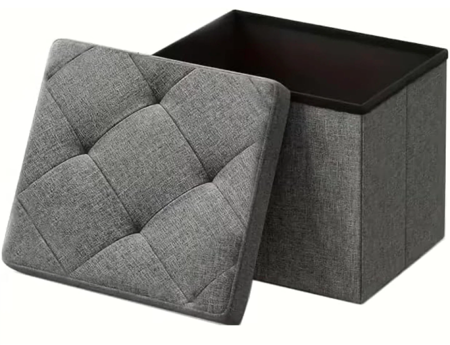 Samrelax Grey Storage Ottoman Bench