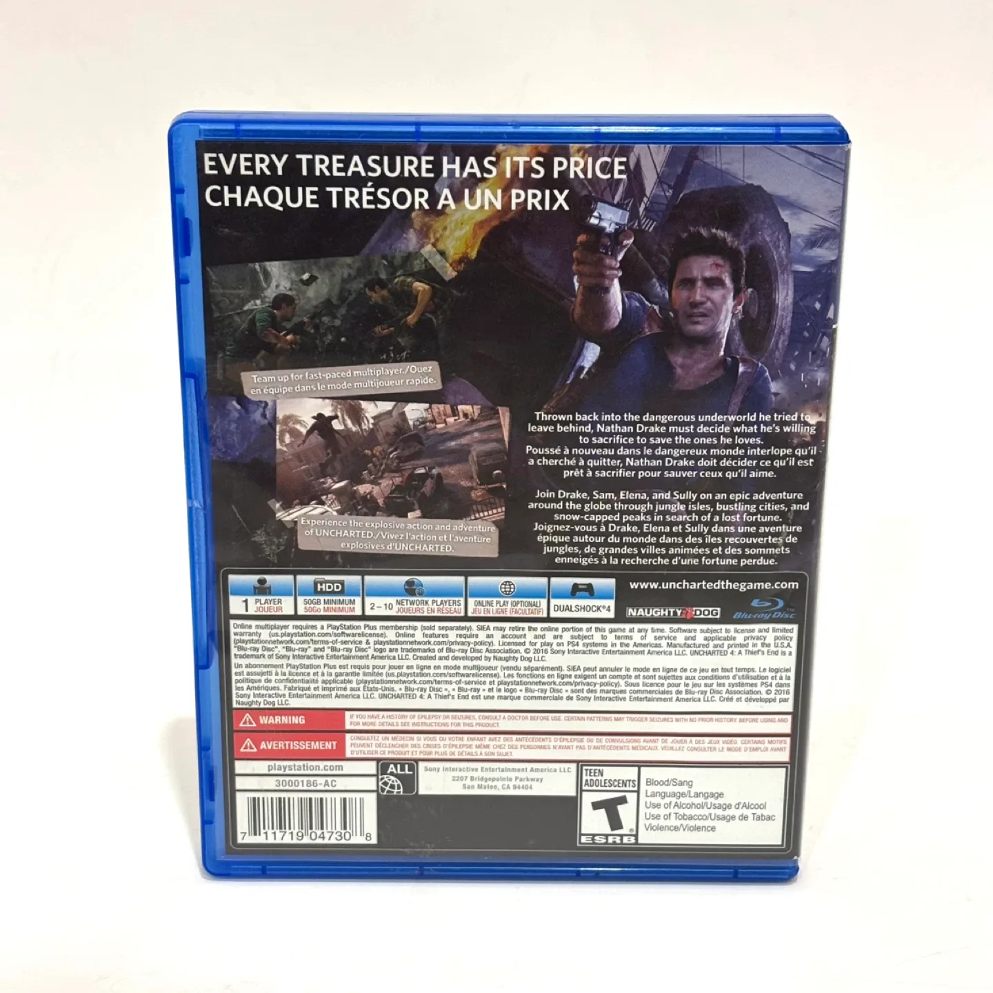 Uncharted 4: A Thief's End - PS4 - Mint Condition - photo 2