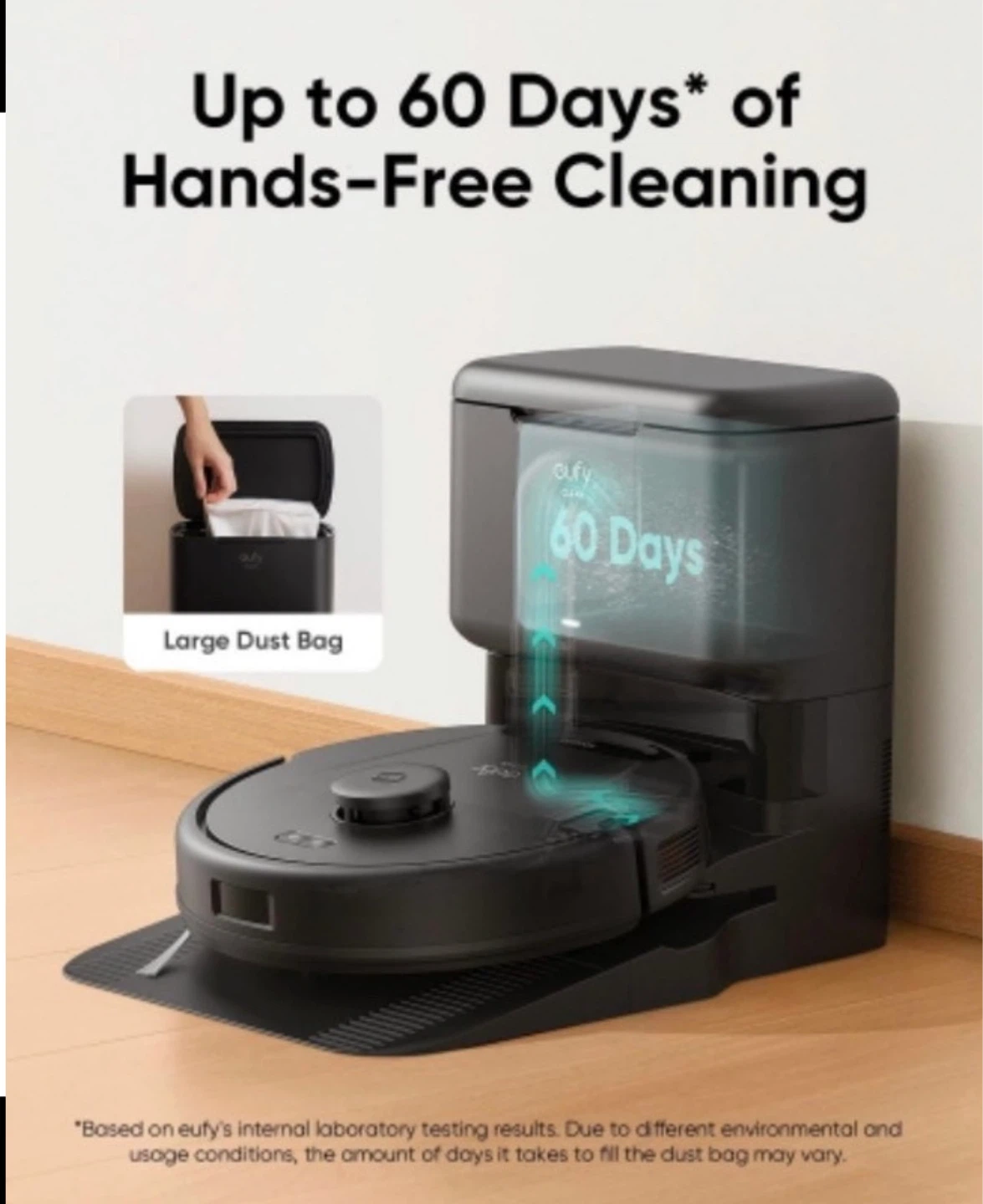Eufy Clean L60 vacuum with Self-Empty Station - Black - photo 5
