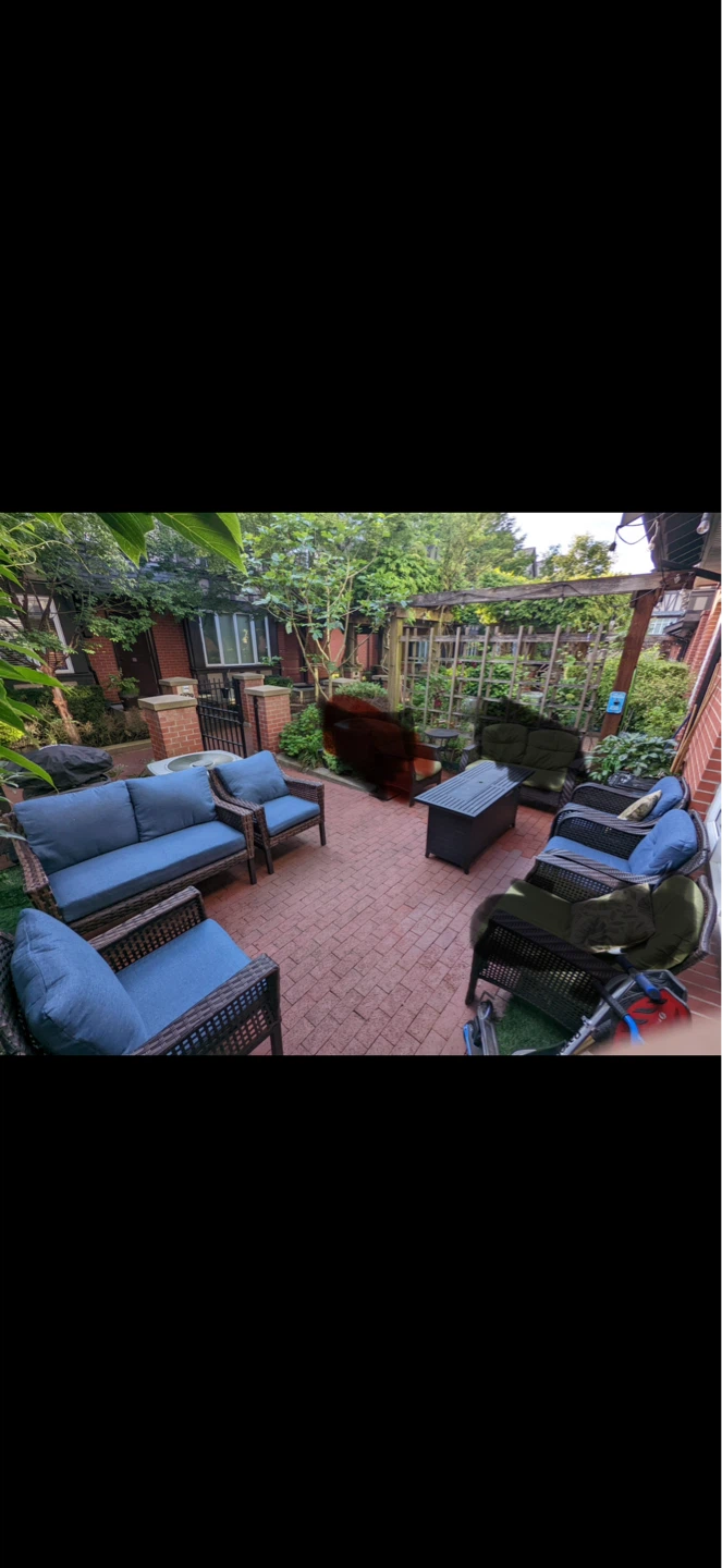 Wicker Patio Set with Fire Table - photo 2