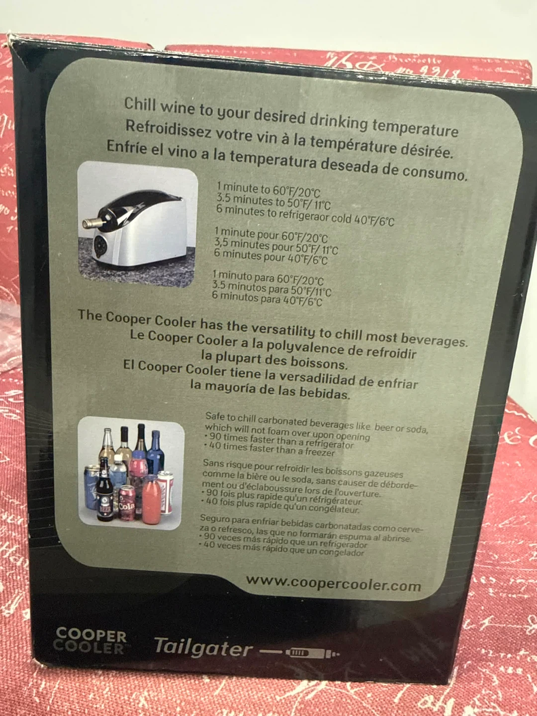 Cooper Cooler Tailgater Rapid Beverage Chiller w/ Box & Manual - photo 4