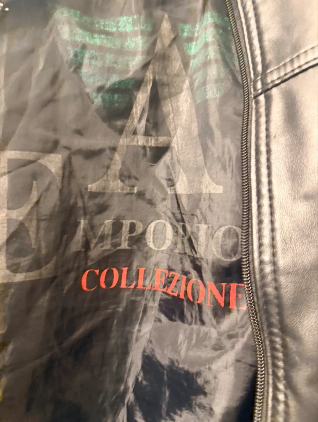 EA EMPORIO COLLEZIONE Black Faux Leather Jacket - photo 3