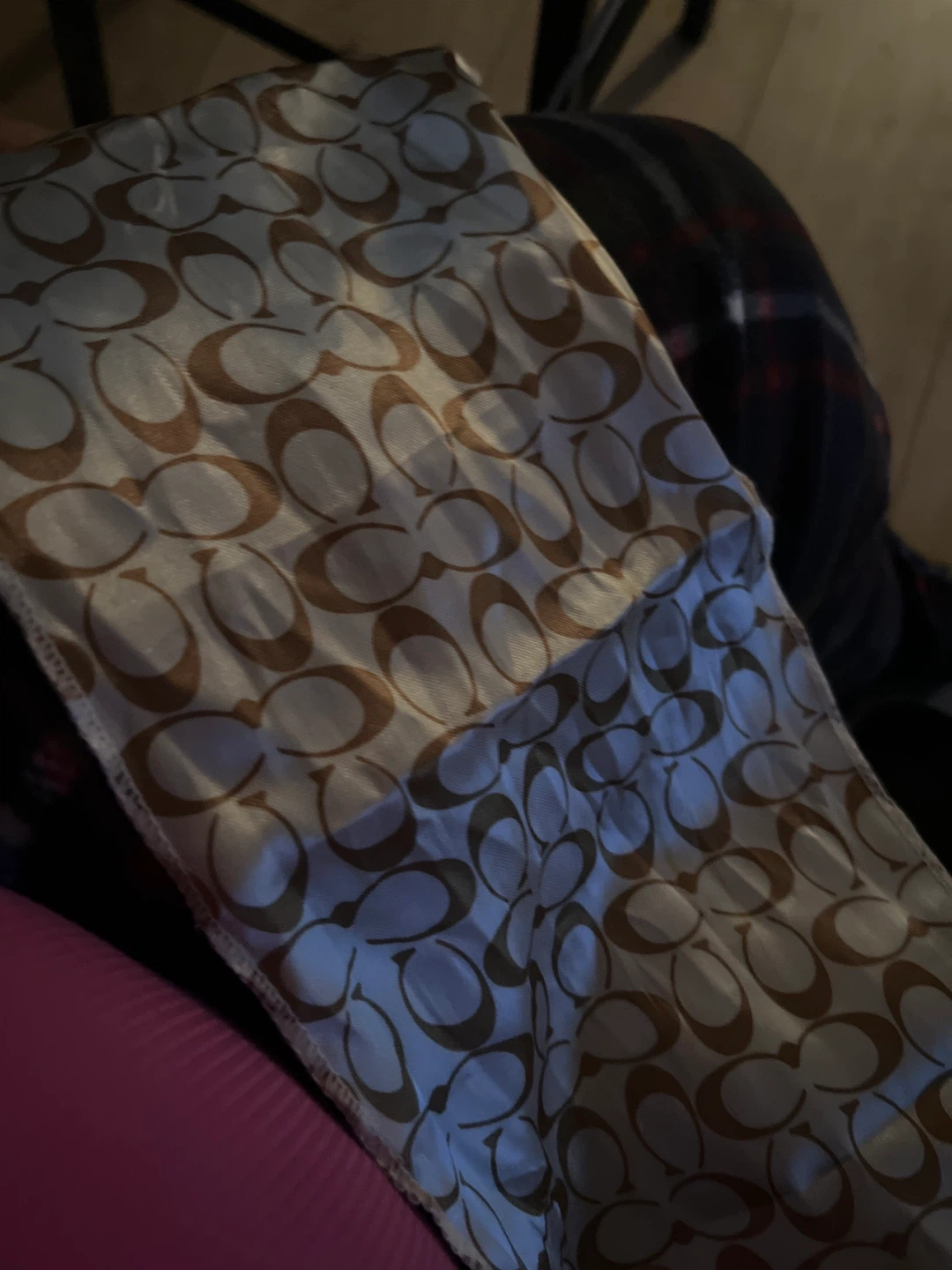 Coach Scarf with Signature C Pattern