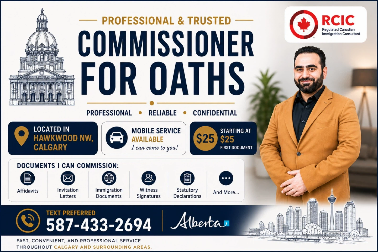 Commissioner for Oaths Services in Calgary