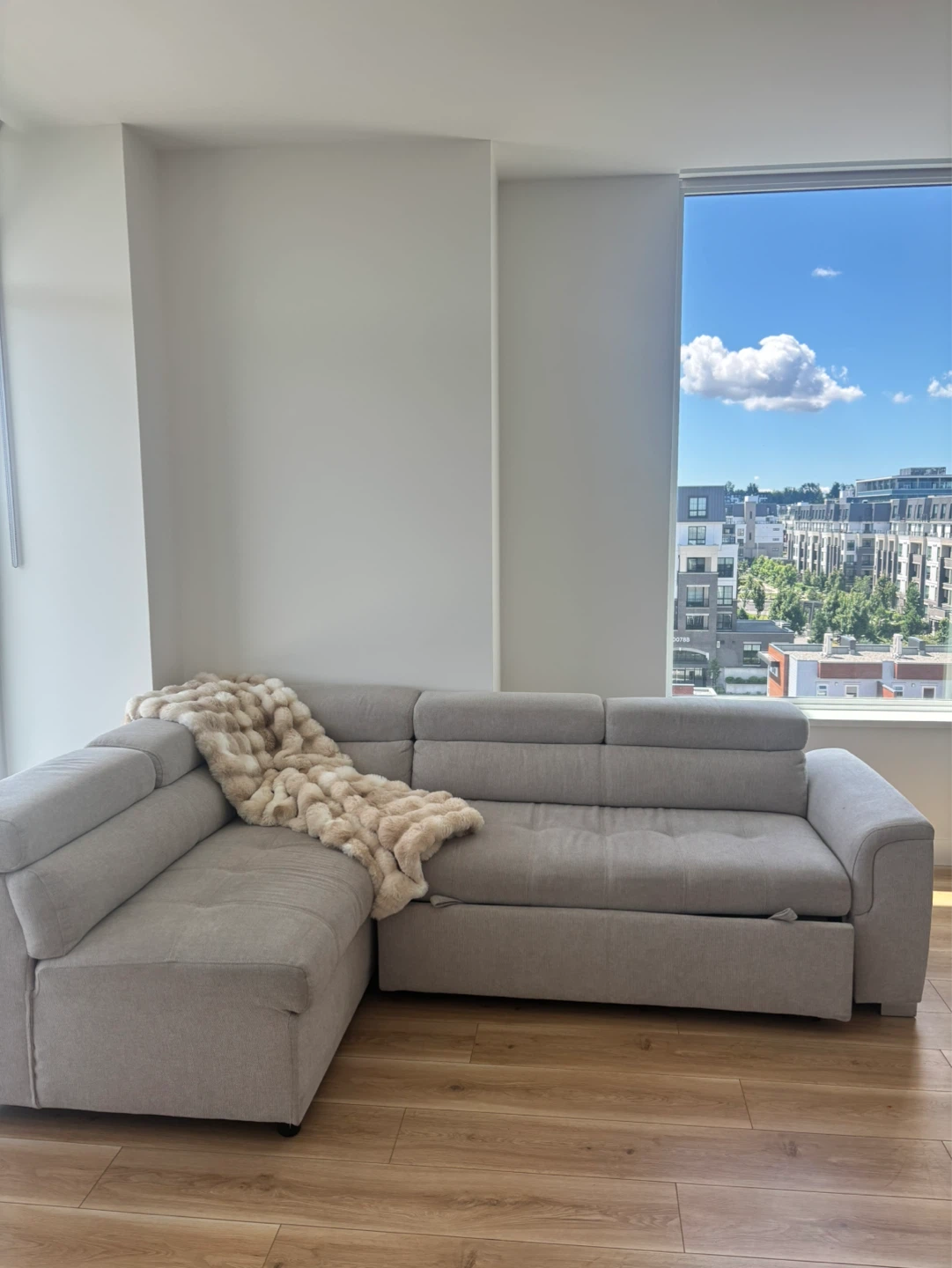 Grey Sectional Sofa Bed - photo 2