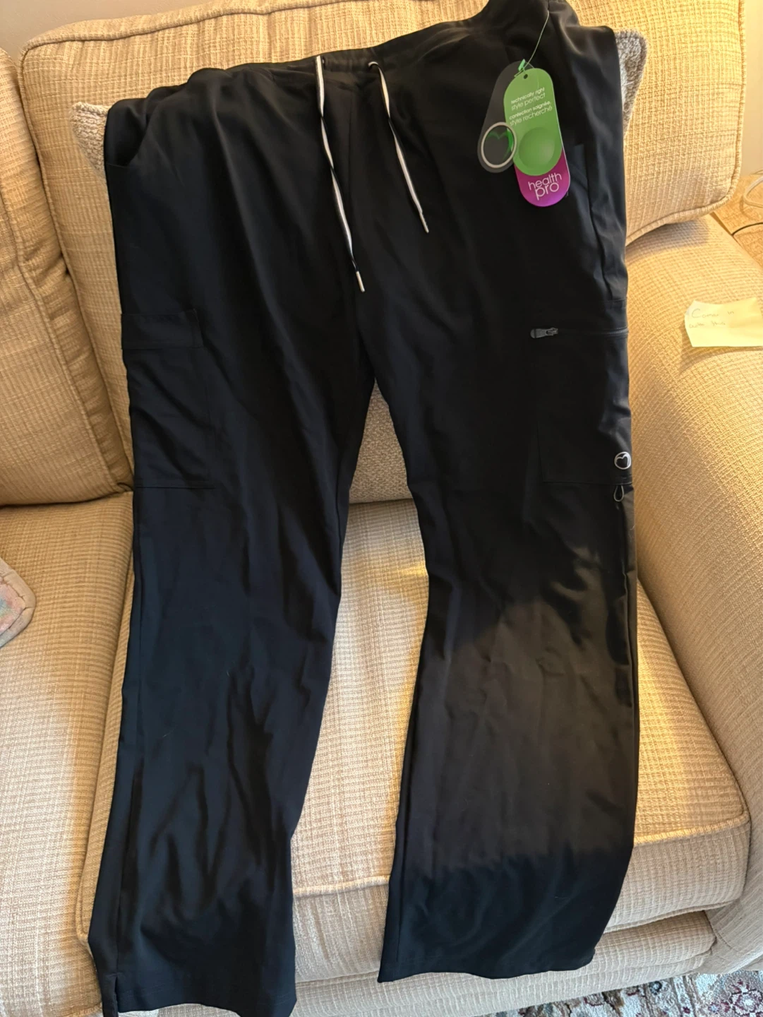 Health Pro women’s Black Scrub Pants L/G