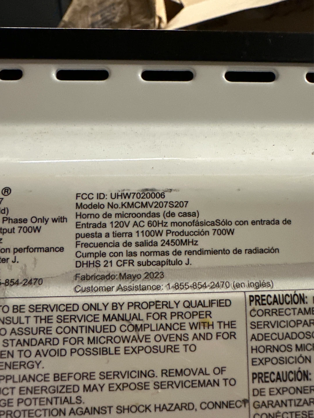 Kenmore Microwave Oven UHW7020006 - photo 2