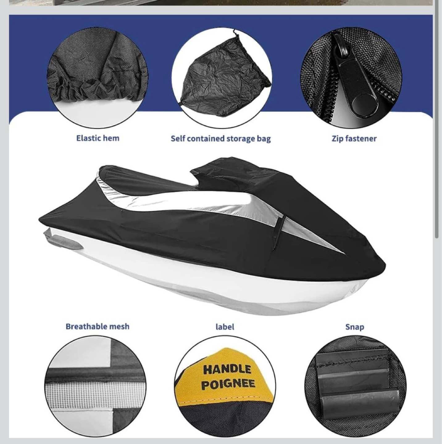Marine Grade Jet Ski Cover - Waterproof & Sunproof - photo 2