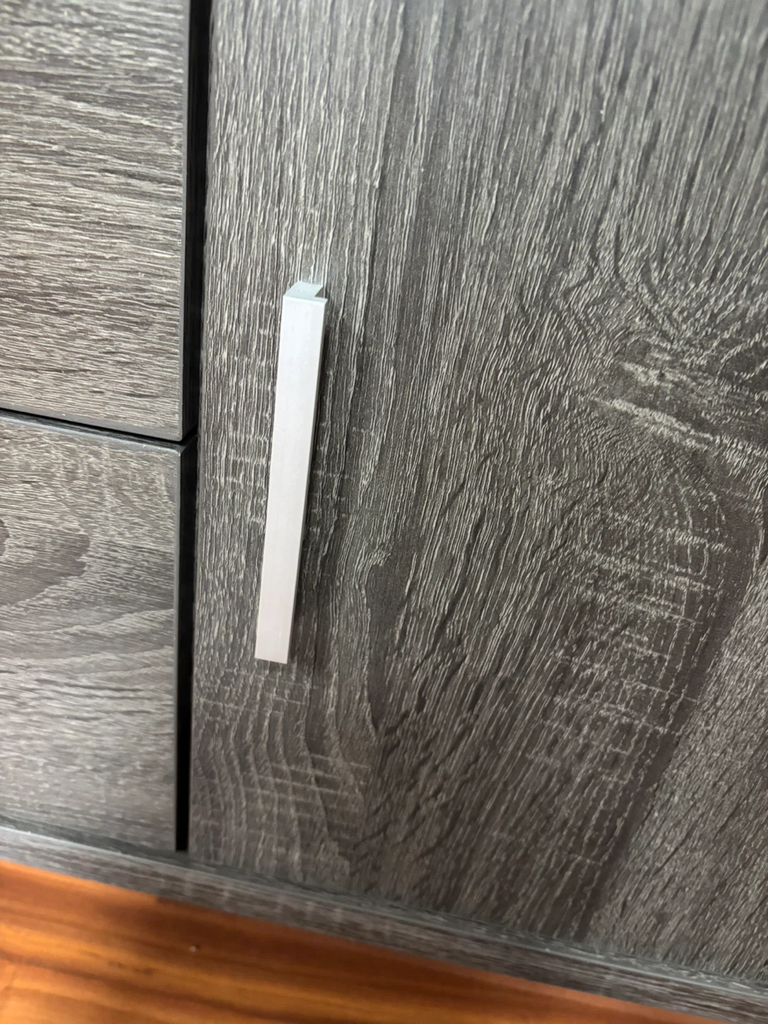 Grey Wood Entertainment Unit with Shelves - photo 5