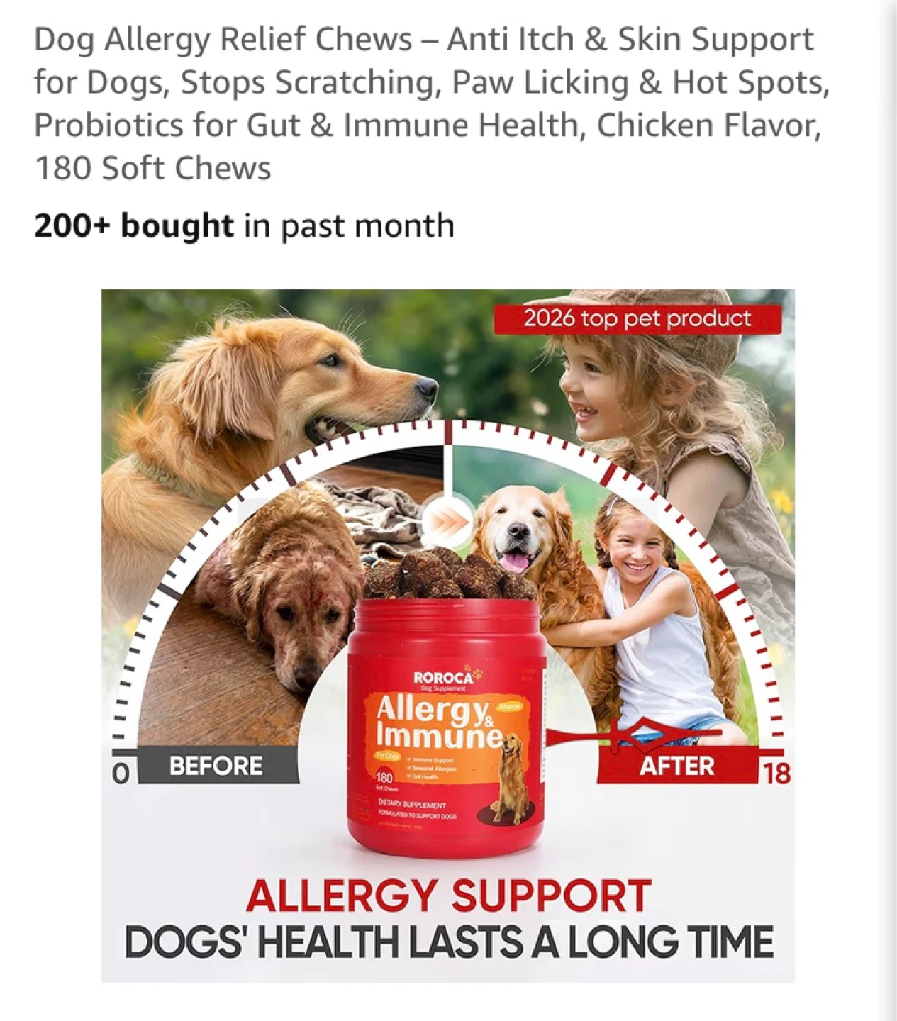 Roroca Allergy & Immune Dog Treats - 180 Chews - photo 5