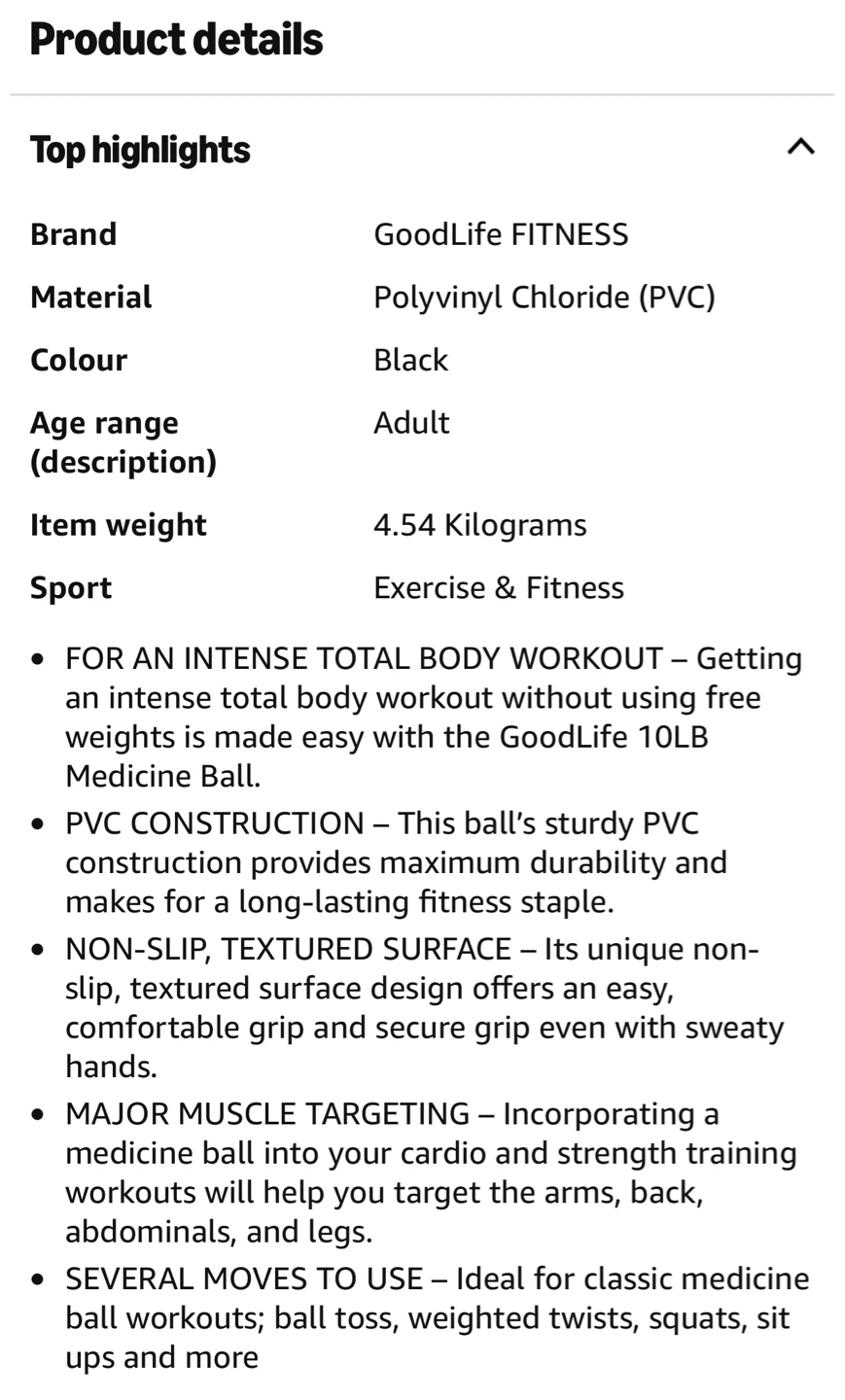 Goodlife Fitness 10 lb Slam Ball - photo 4