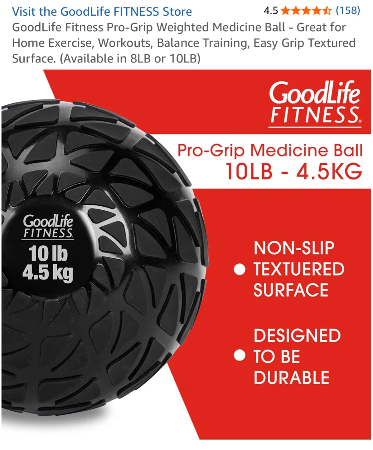 Goodlife Fitness 10 lb Slam Ball