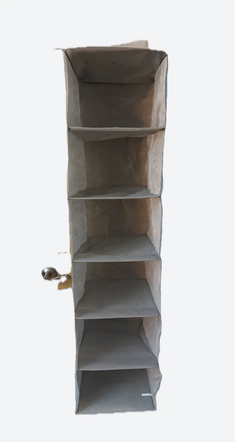 Grey 5-Shelf Hanging Closet Organizer