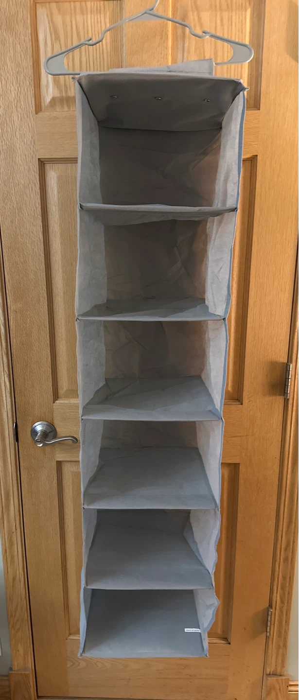 Grey 5-Shelf Hanging Closet Organizer - photo 2