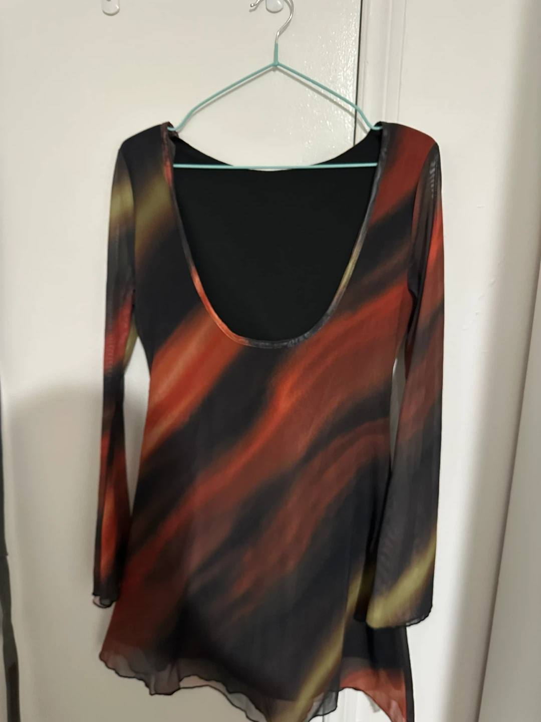 Mesh long sleeve top - photo 2