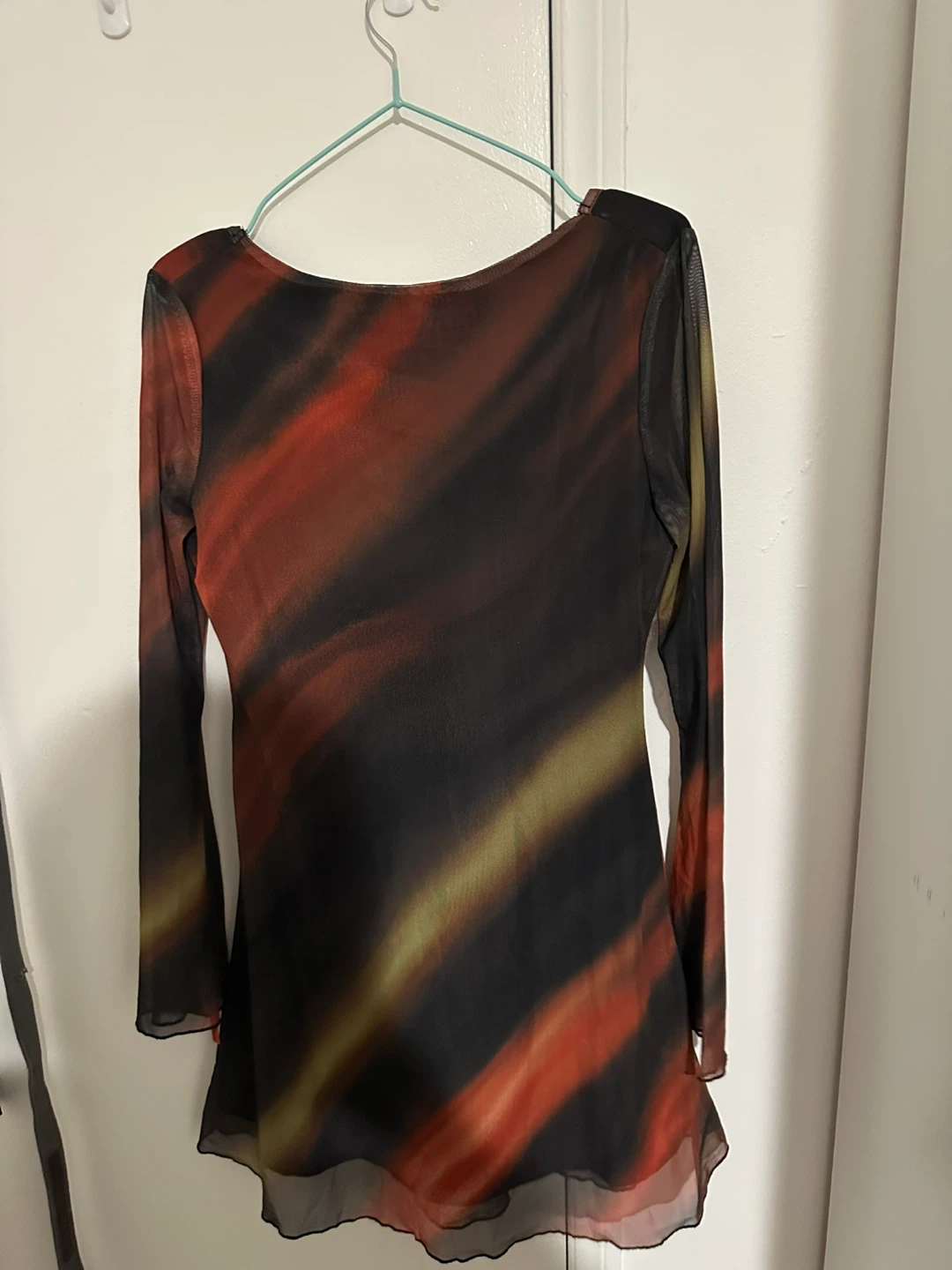 Mesh long sleeve top