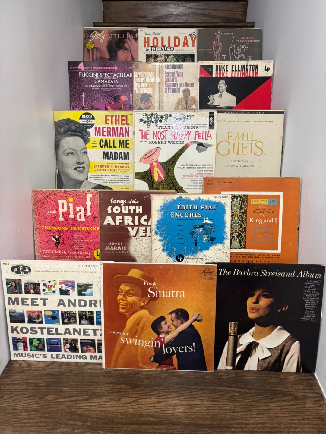 Bundle of 16 Vintage Vinyl Records