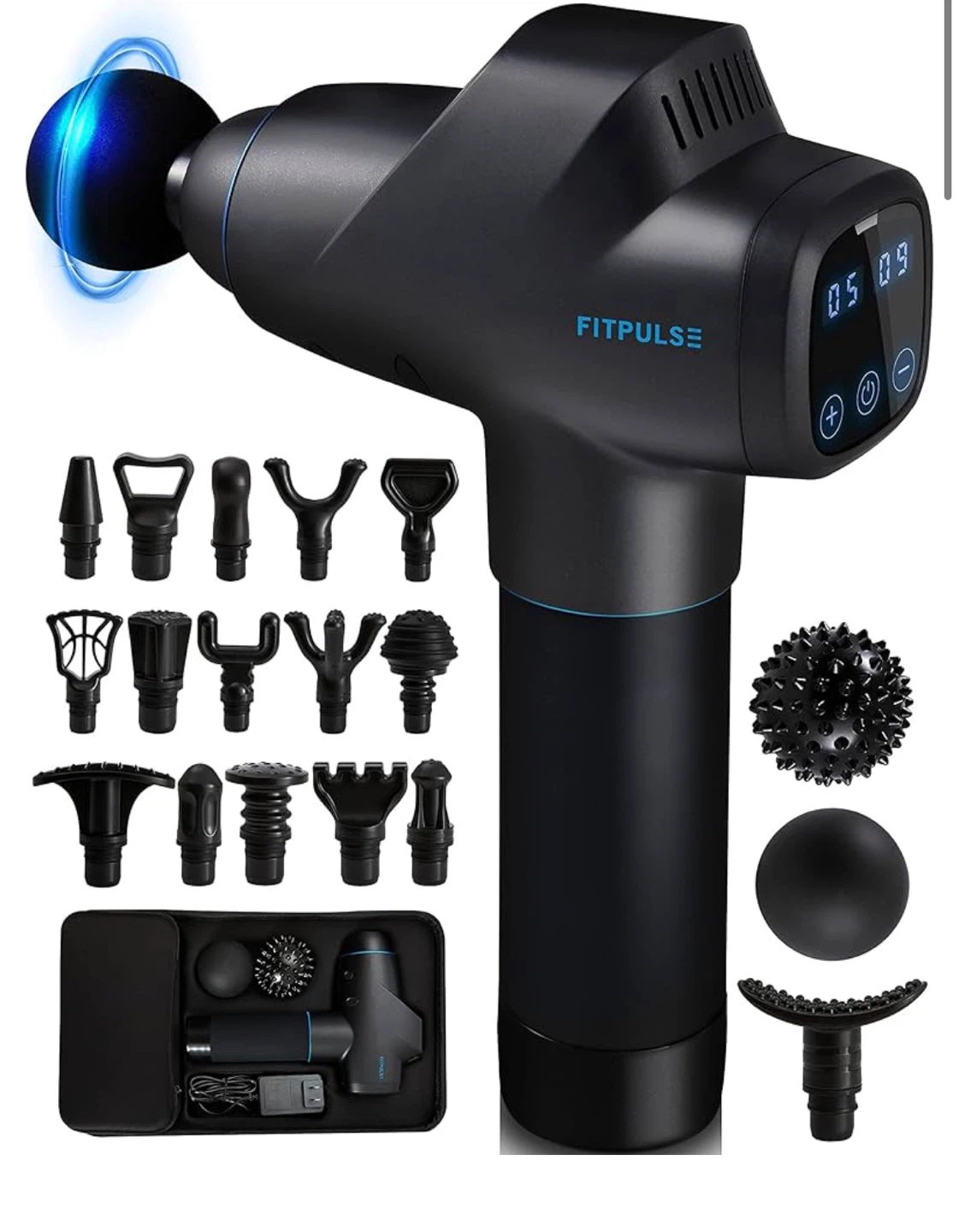 Fitpulse Massage Gun - Ultimate Set with 17 Attachments - photo 3