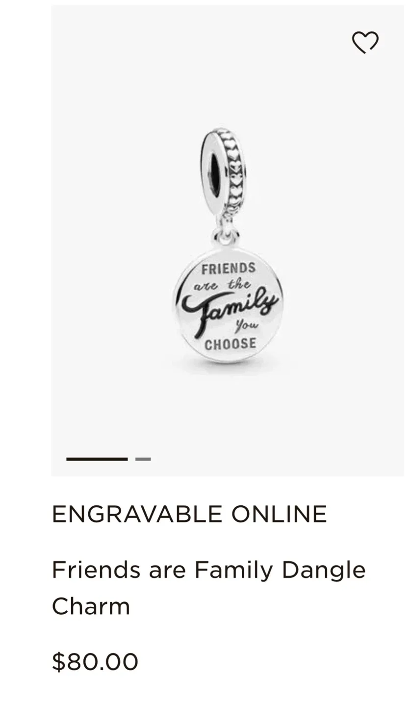 Pandora Friends are Family Dangle Charm