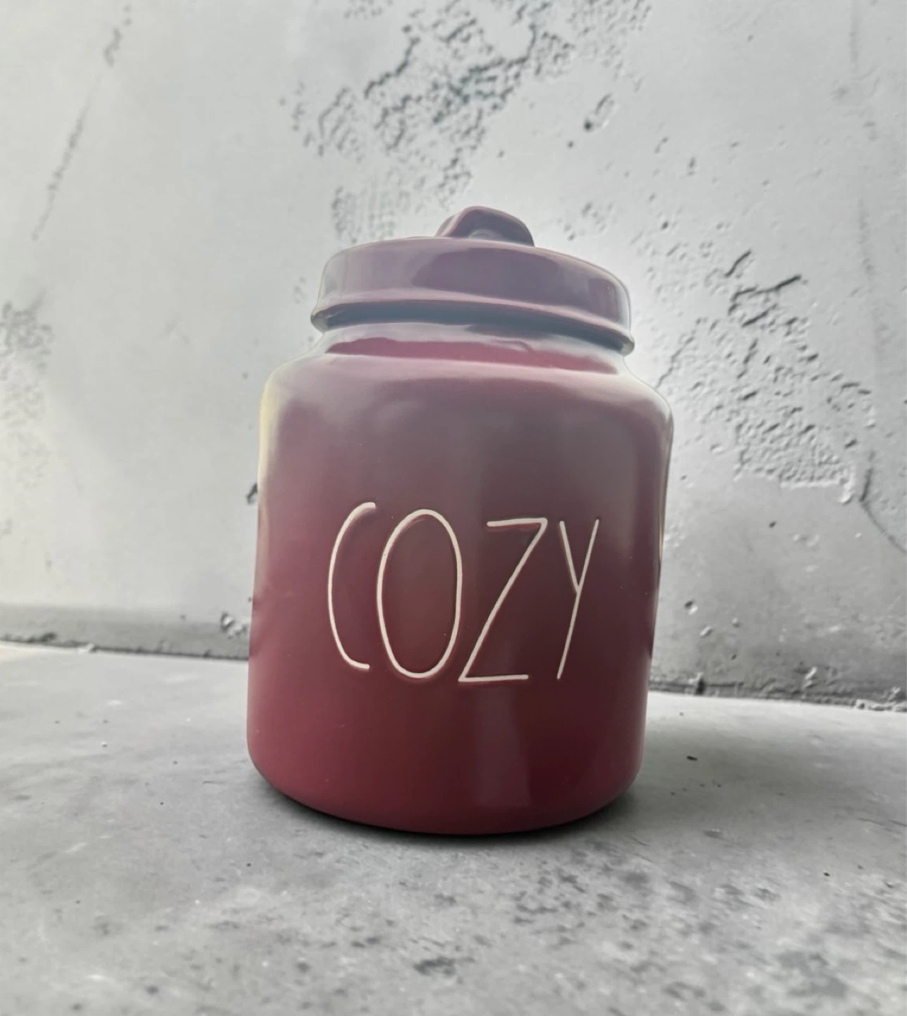 Ceramic Storage Jar with Lid - "Cozy"