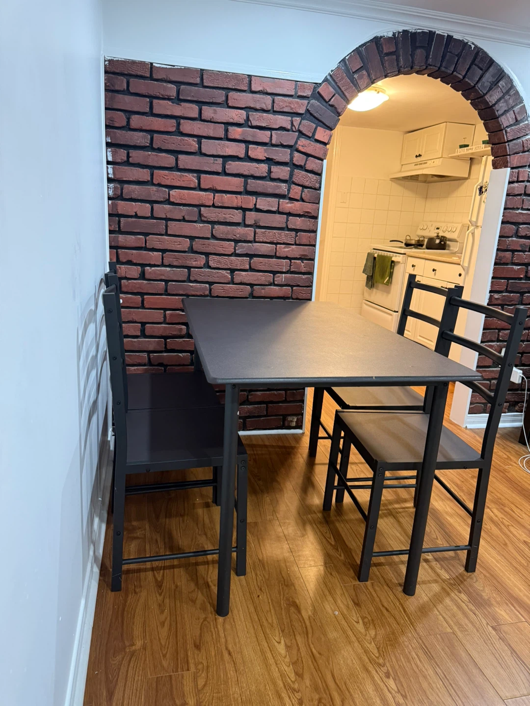 Black Dining Set with 4 Chairs - photo 3
