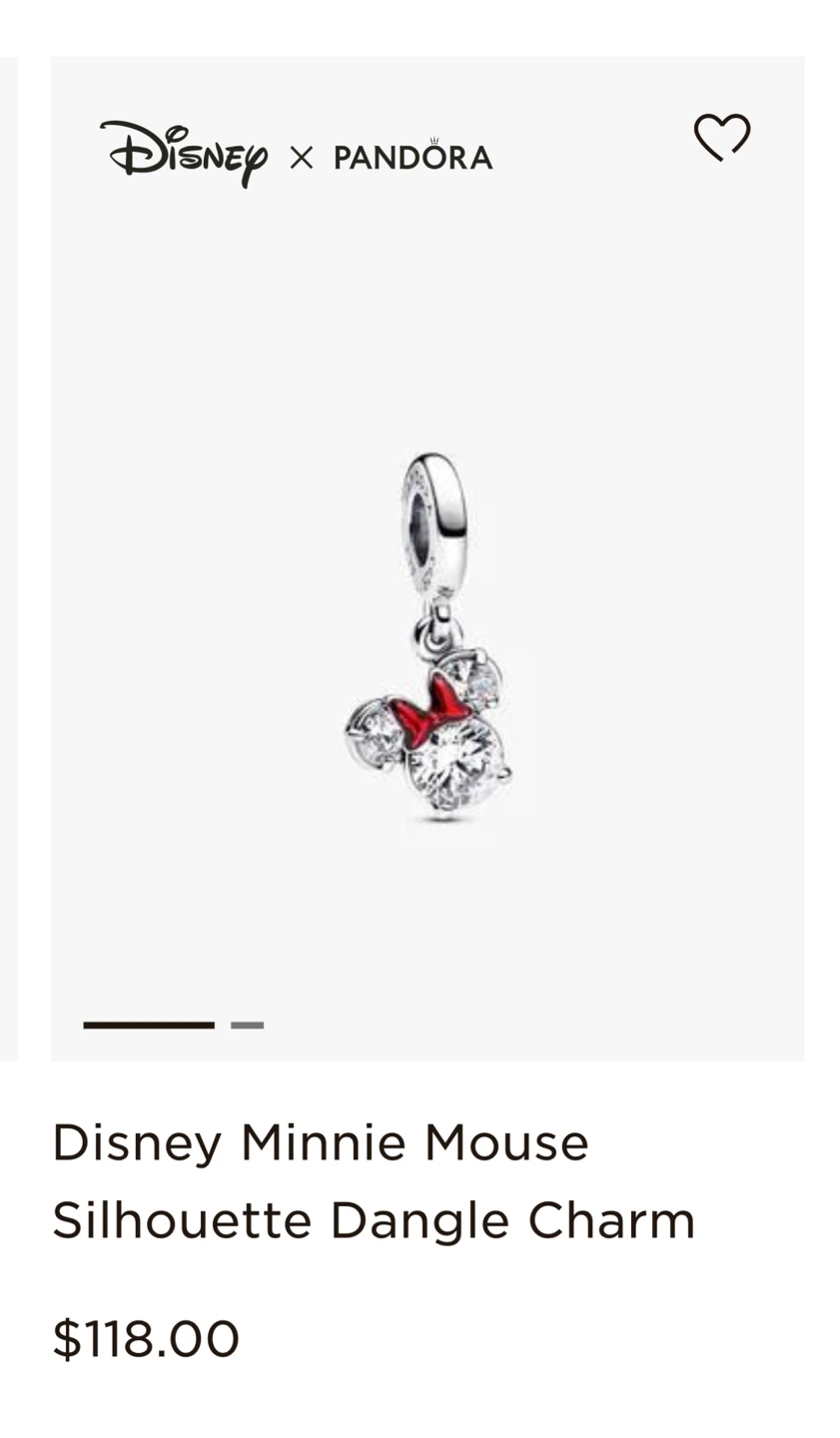 Disney x Pandora Minnie Mouse Silhouette Dangle Charm