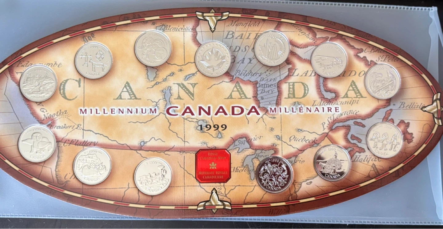 1999 Millennium Canada Quarters Coin Set - photo 3