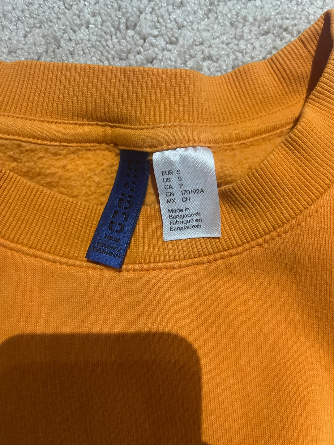 H&M Orange Crewneck Sweatshirt Size S - photo 3