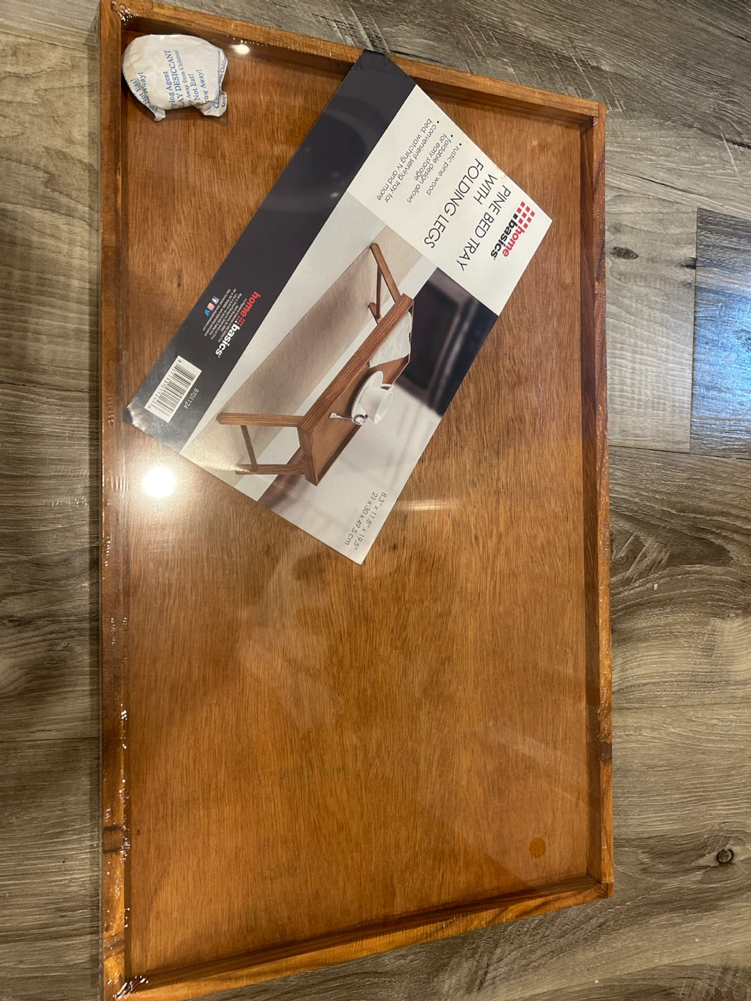 Home Basics Pine Bed Tray with Folding Legs