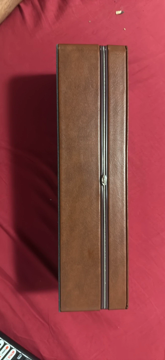 Brown Faux Leather Watch Box with Glass Lid - photo 3