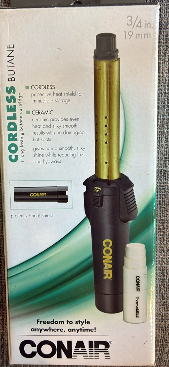 New Conair Cordless Butane Styling Iron