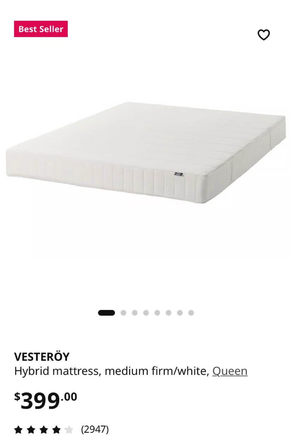 IKEA Vesteröy Queen Hybrid Mattress(used for 22months) - photo 4