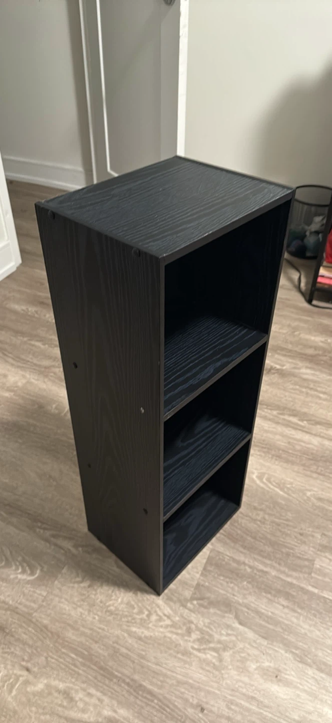 Black 3-Shelf Storage Unit - photo 2