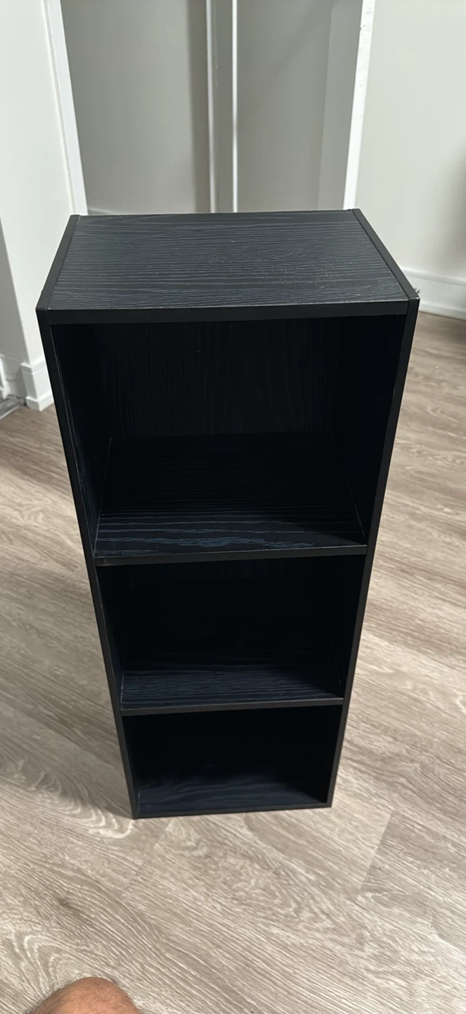 Black 3-Shelf Storage Unit