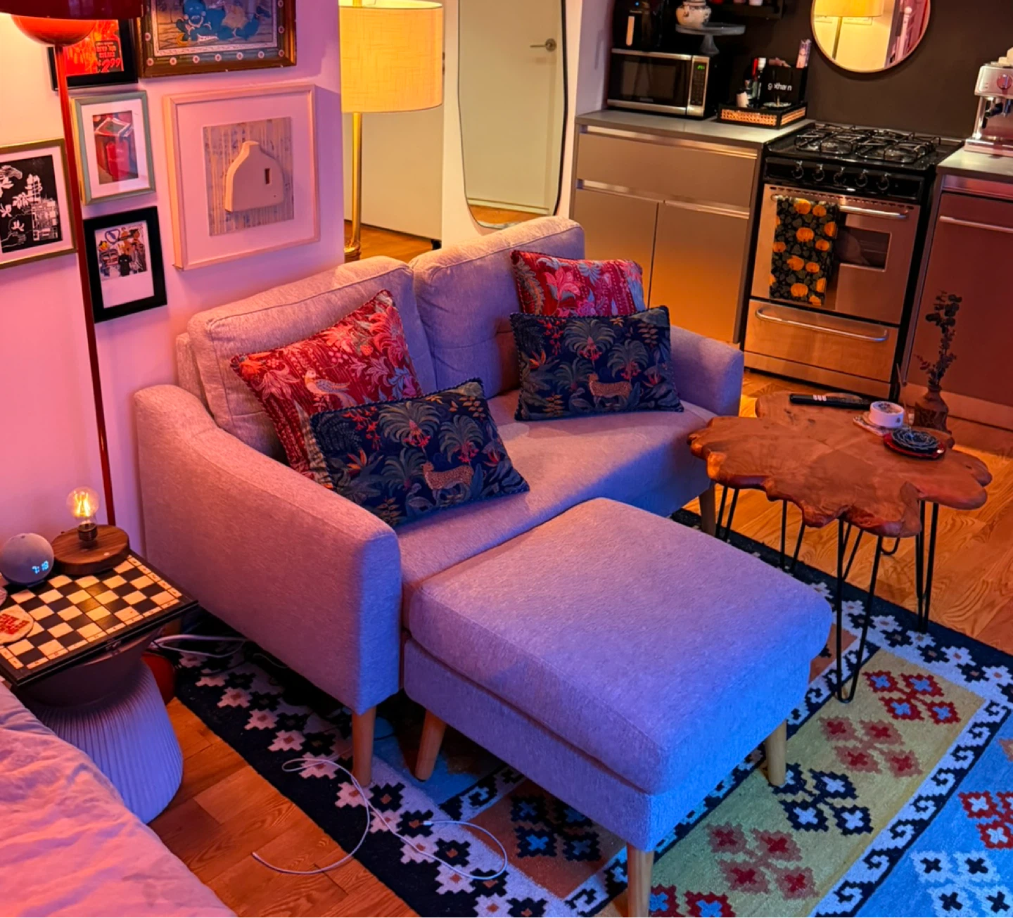 West Elm Sofa couch with Ottoman