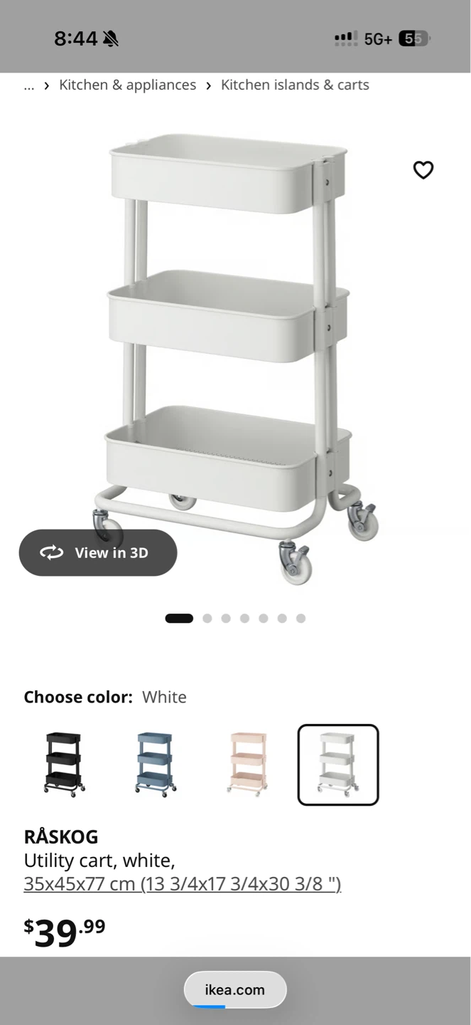 IKEA Raskog White Utility Cart - photo 2