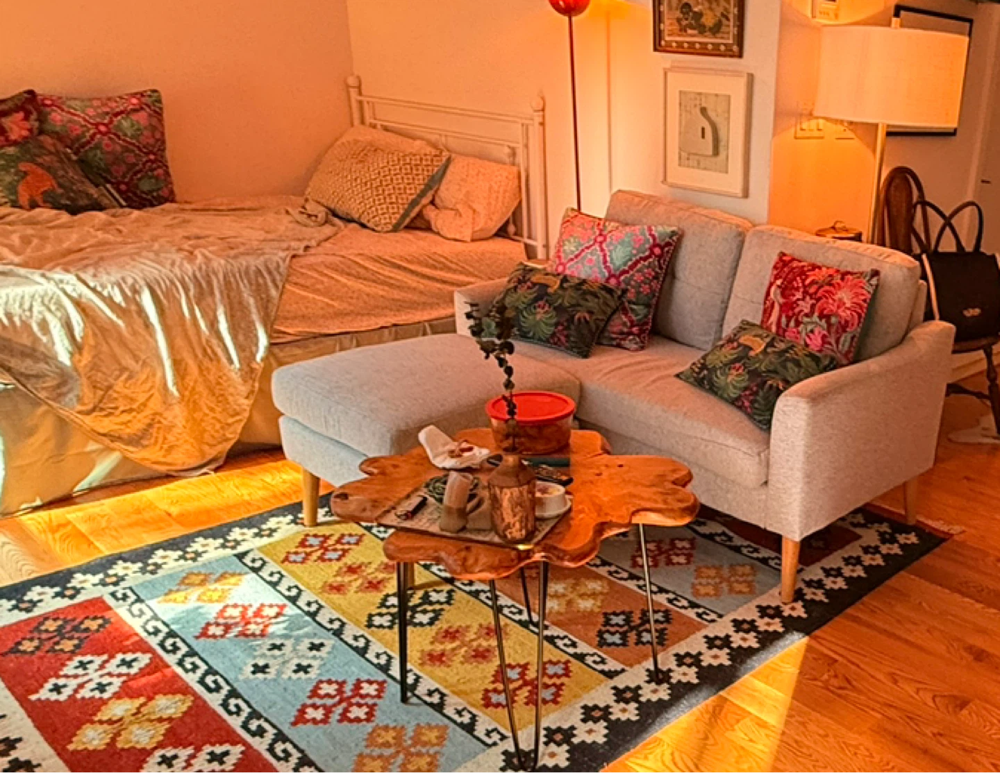 West Elm Sofa couch with Ottoman - photo 3