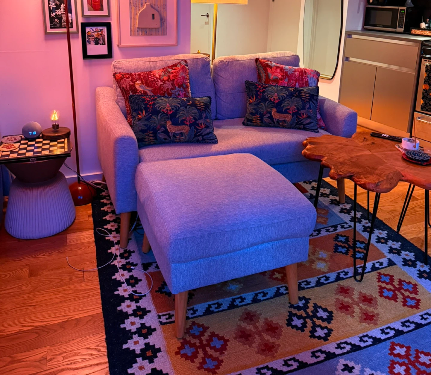 West Elm Sofa couch with Ottoman - photo 2