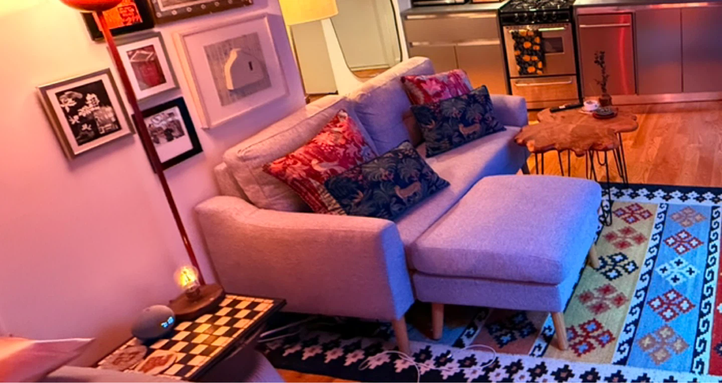 West Elm Sofa couch with Ottoman - photo 4