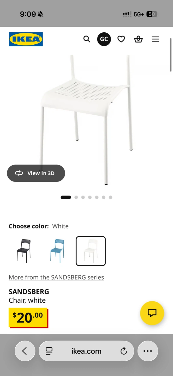 IKEA SANDSBERG Chairs (2) - White - photo 2