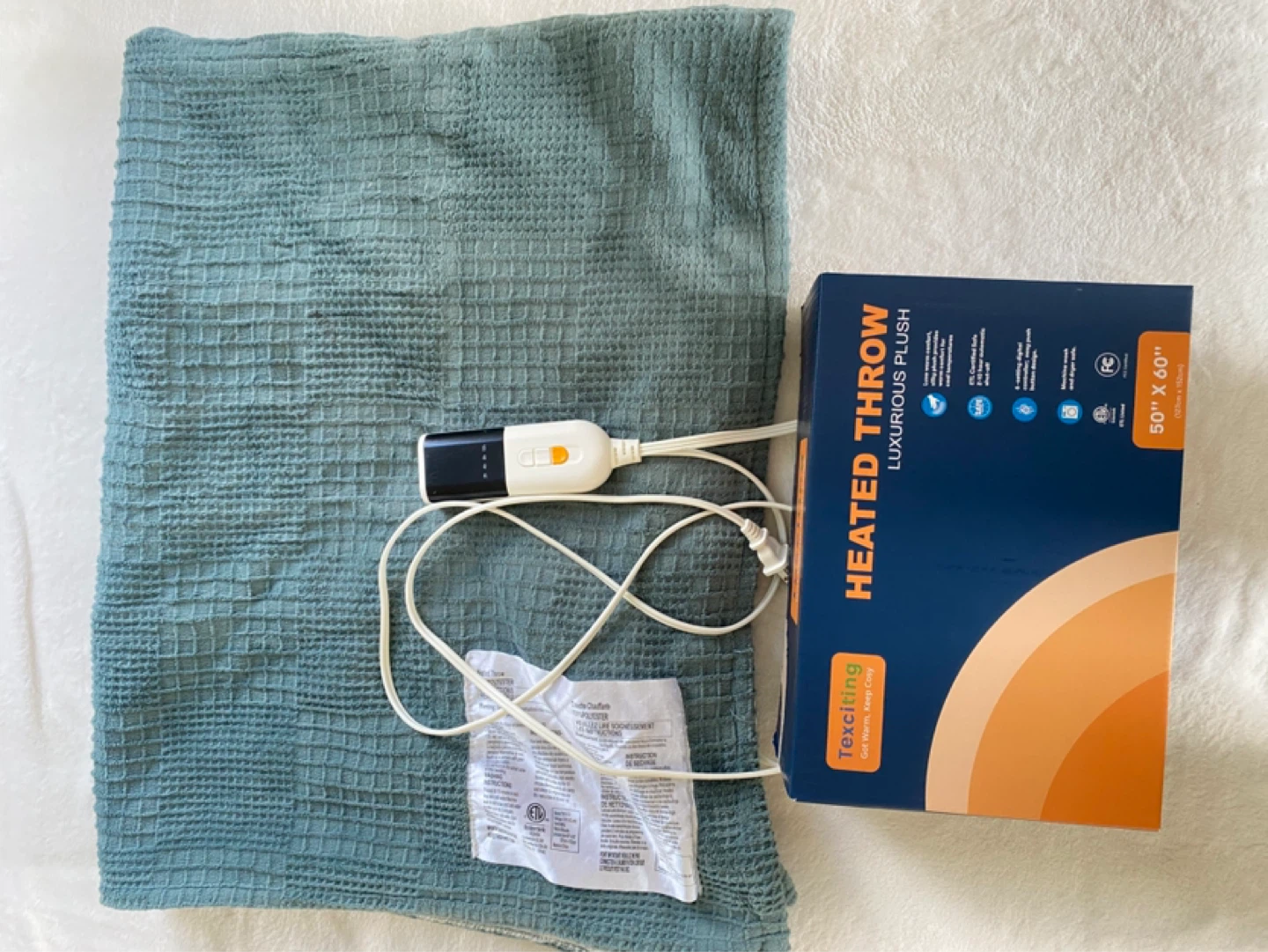 Texelcting Heated Throw Blanket 50" x 60"