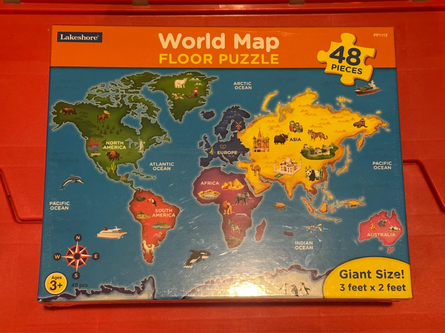 Giant Floor Puzzles (Ocean Animals/World Map) - photo 3