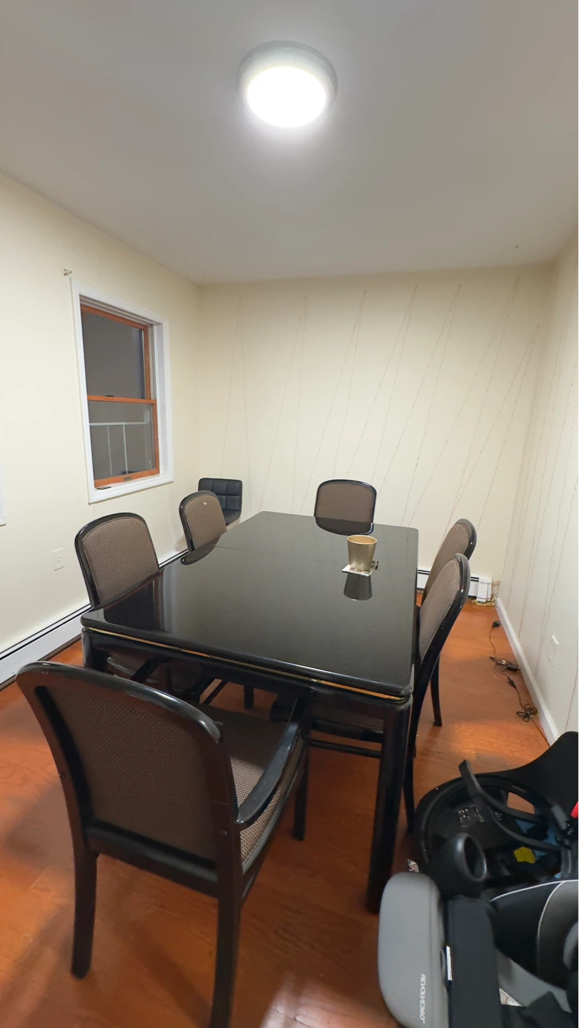 Black Dining Table with Chairs