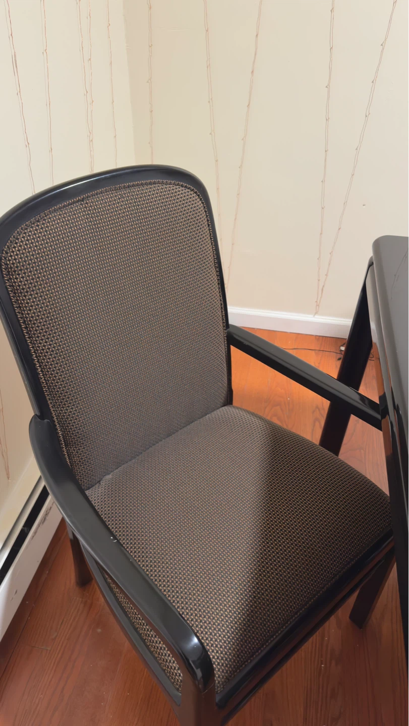Black Dining Table with Chairs - photo 5