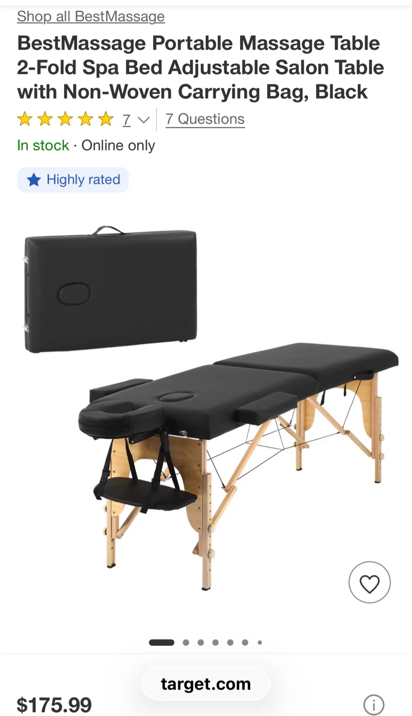 BestMassage Portable Massage Table 2-Fold