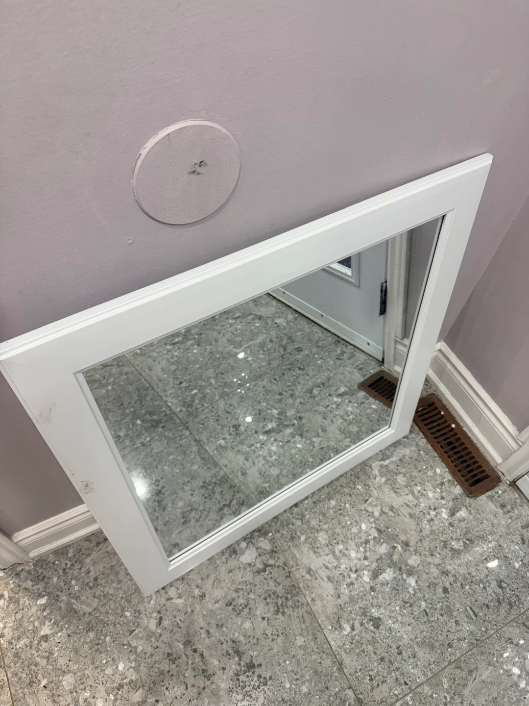 White Framed Mirror