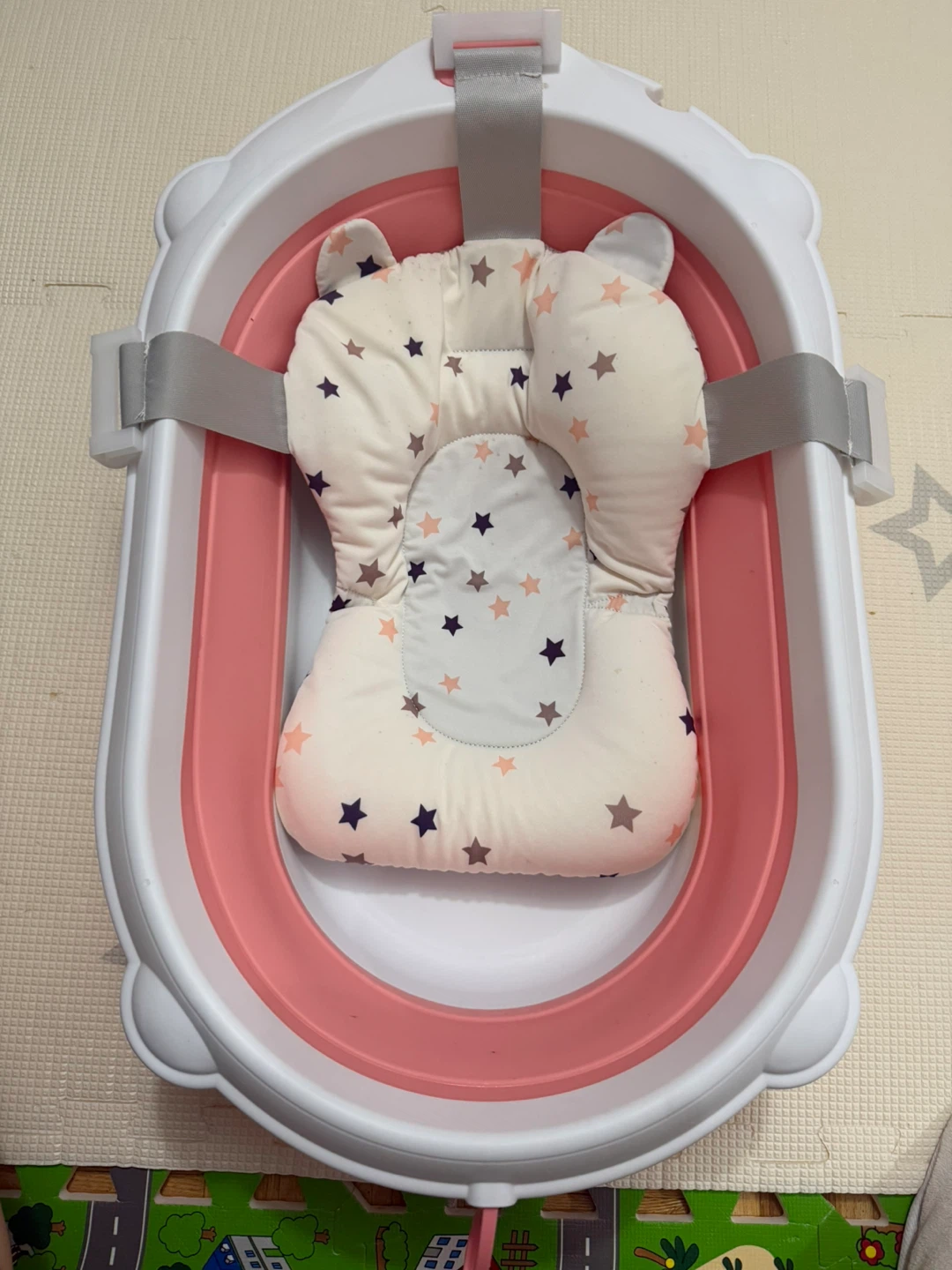 Collapsible Baby Bathtub with Cushion