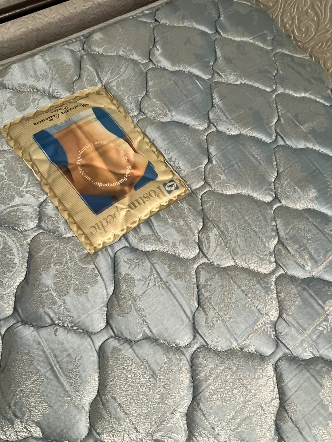 Twin size Metal bed frame and Sealy Posturepedic Mattress