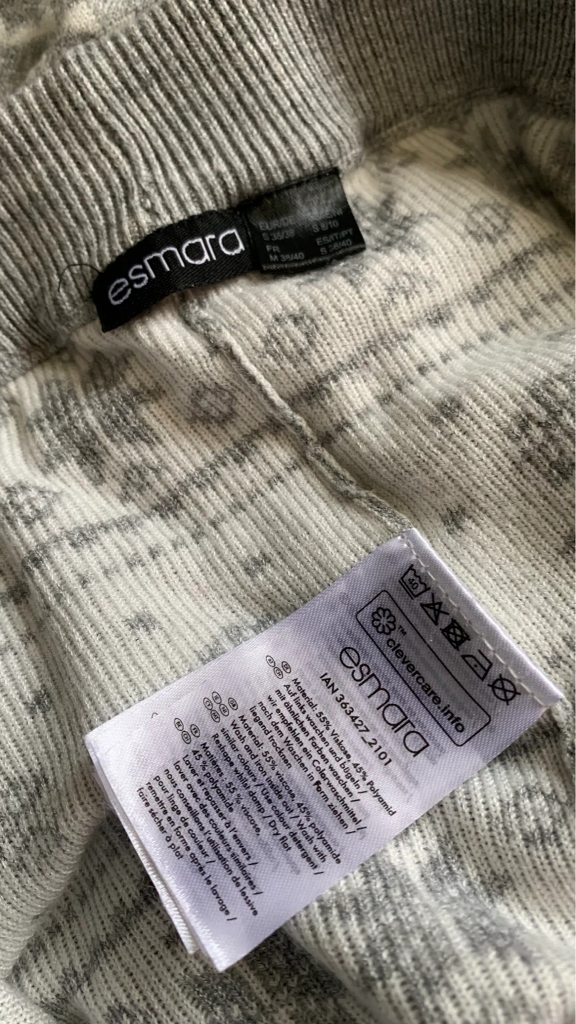 Esmara Grey + White Patterned PJ pants - Size Small - photo 3